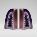 Amethyst Crystal Bookends
