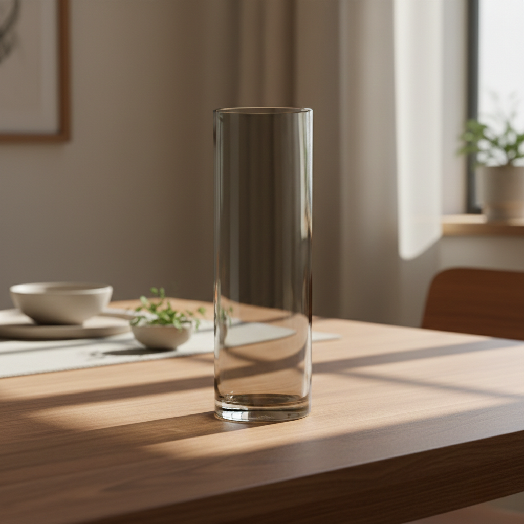 Clear Cylinder Glass Vase