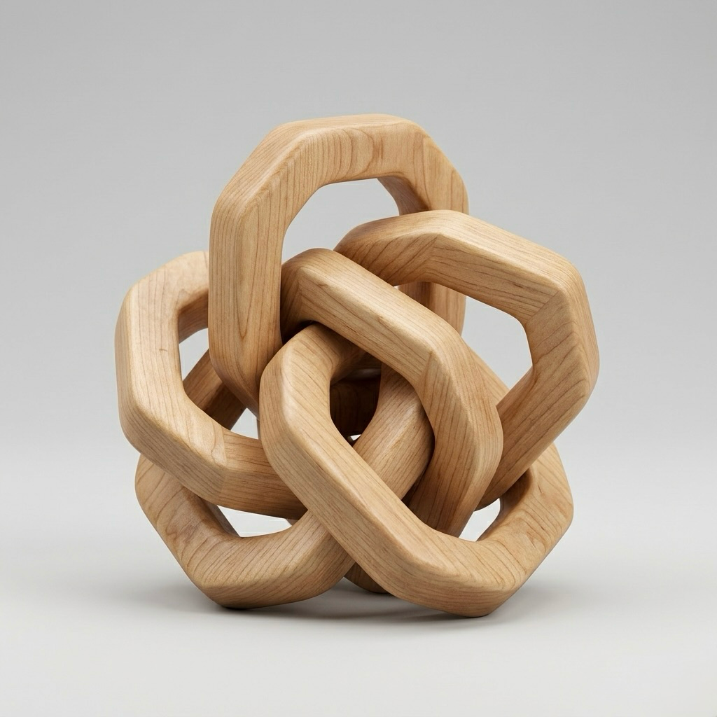 Interlocking Wood Knot Sculpture