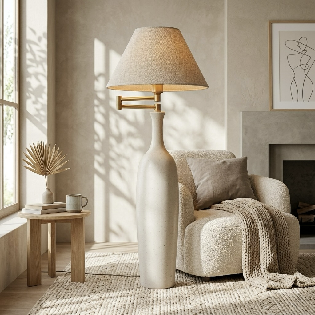 Sculptural Ceramic Vase Floor Lamp