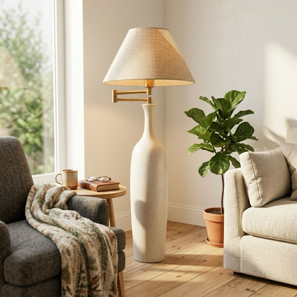 Sculptural Ceramic Vase Floor Lamp