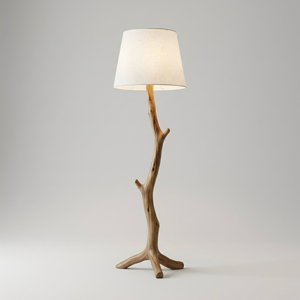 Rustic Tree Branch Floor Lamp