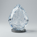 Crystal Snowflake Teardrop Sculpture