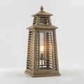 Weathered Wood Lantern Table Lamp