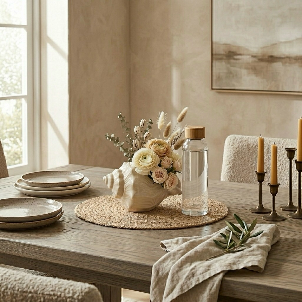 Coastal Shell Vase