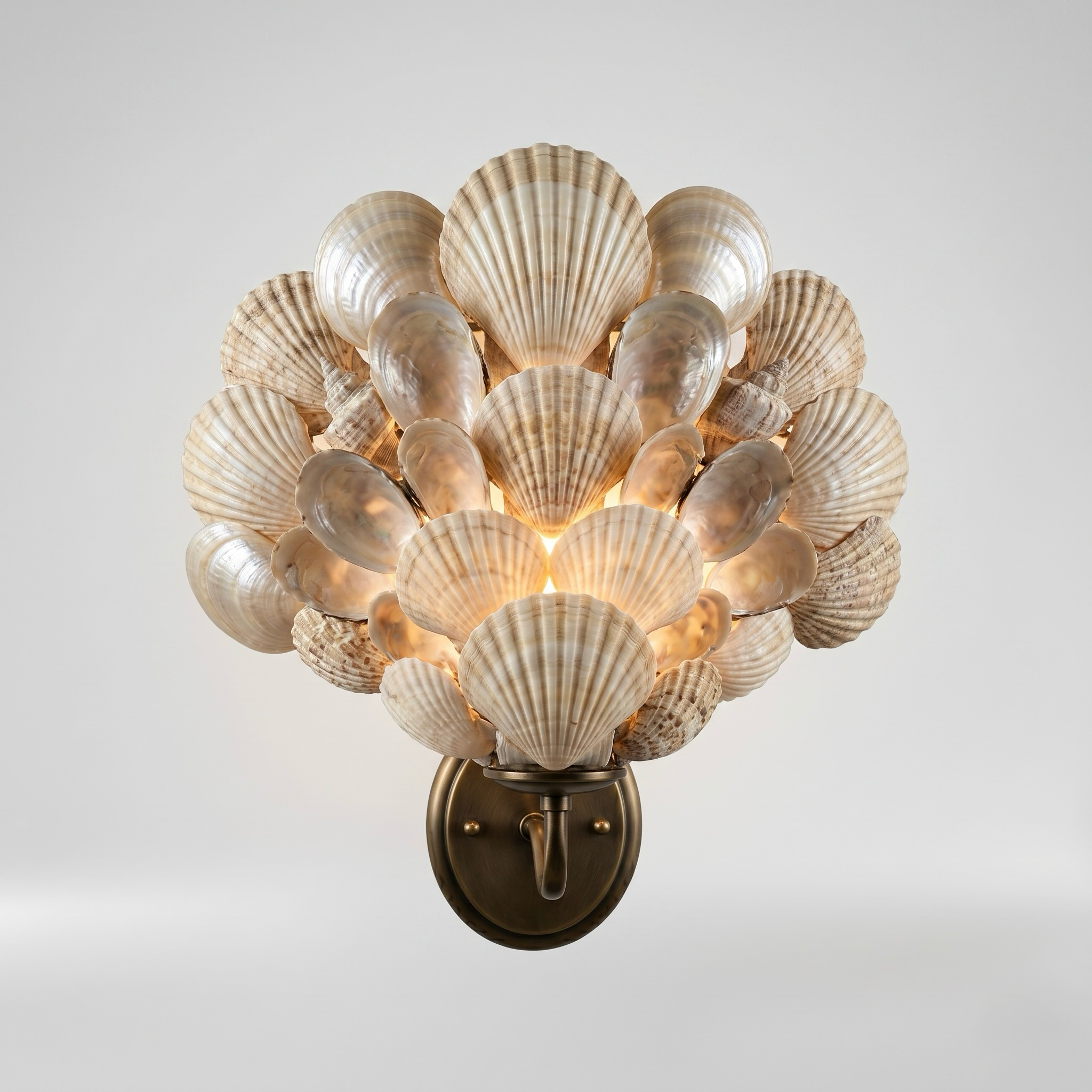 Coastal Seashell Bloom Wall Sconce