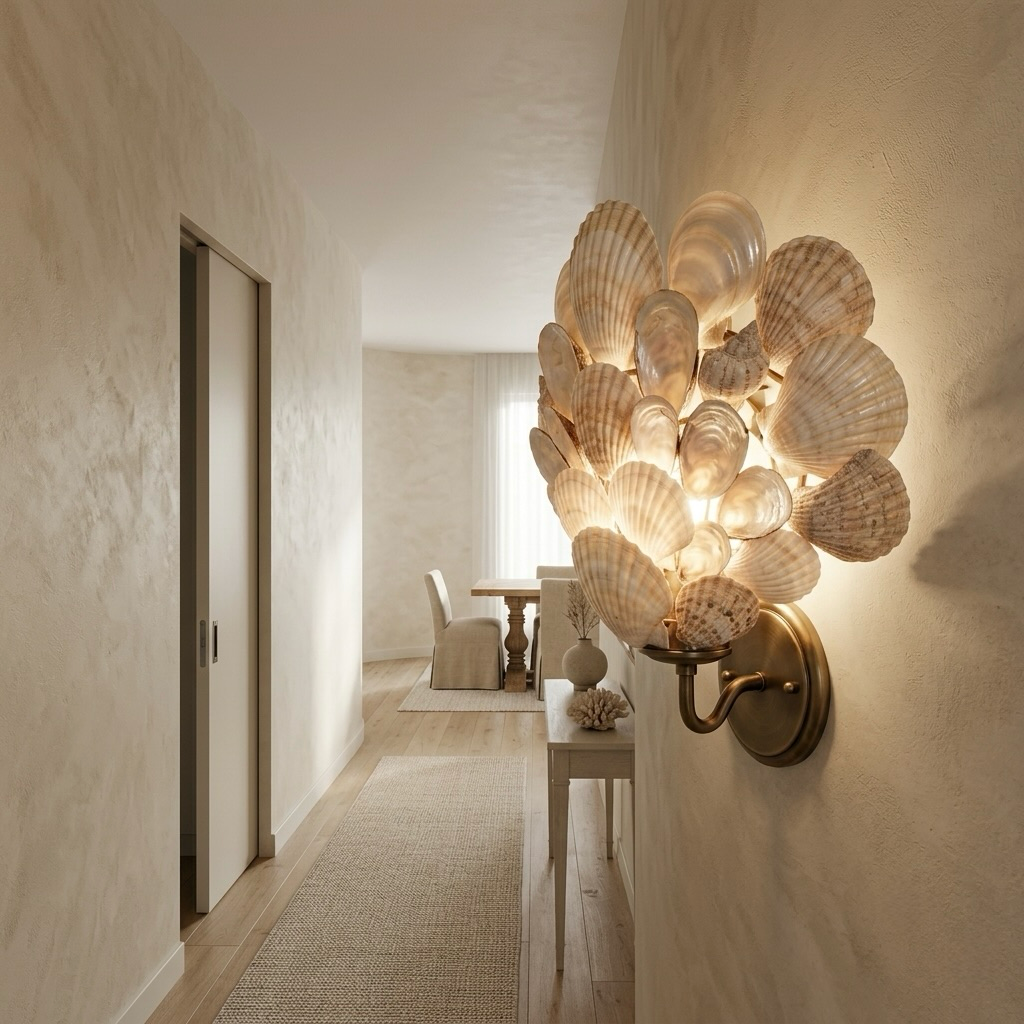 Coastal Seashell Bloom Wall Sconce