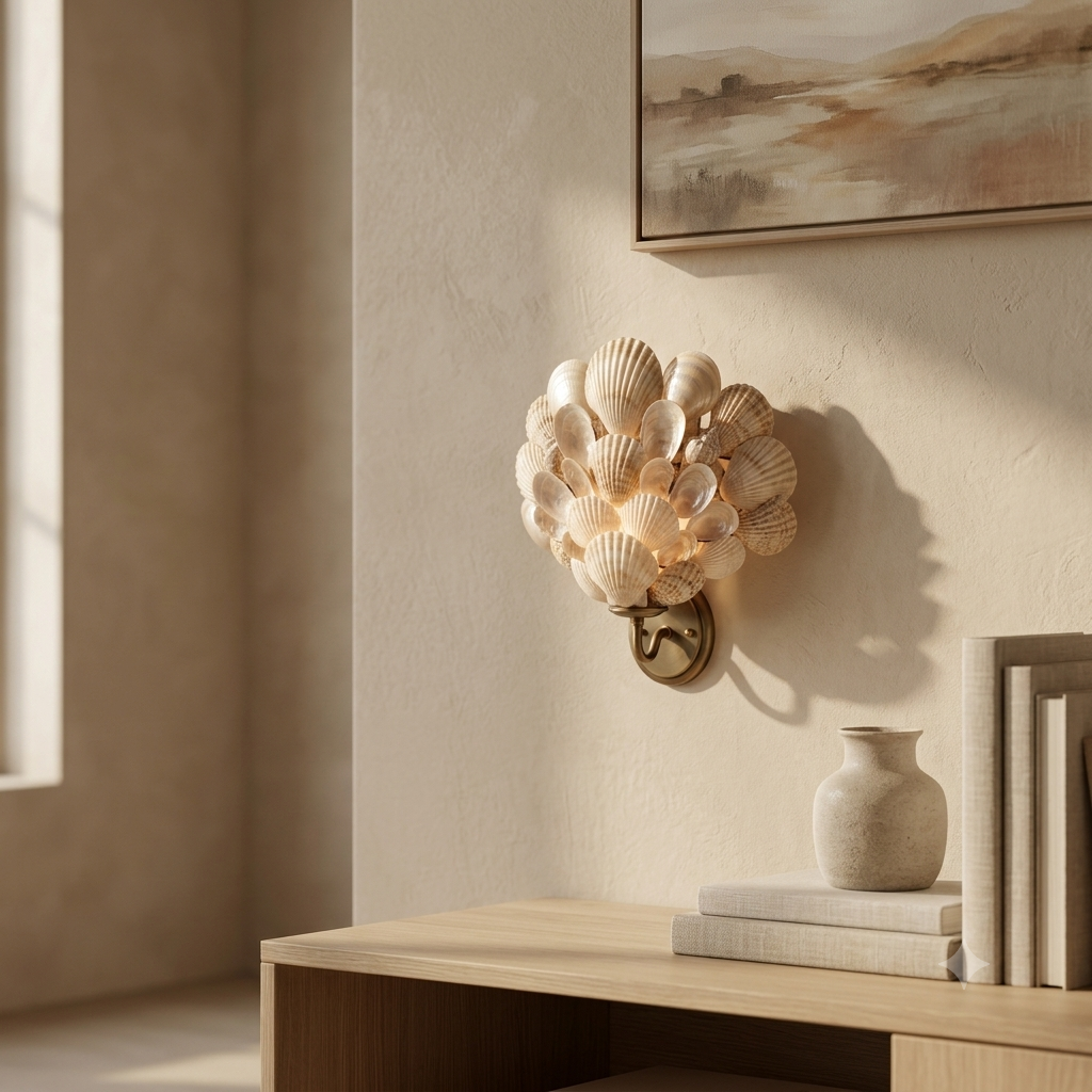 Coastal Seashell Bloom Wall Sconce