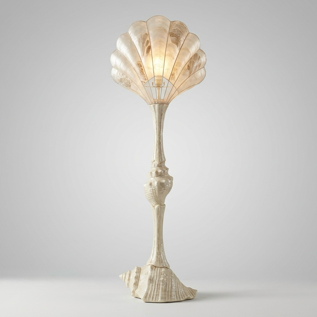 Coastal Seashell Statement Floor Lamp