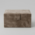 Taupe Suede Decorative Storage Box