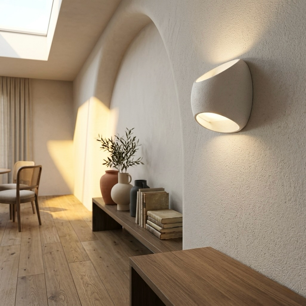 Sculpted Ceramic Wall Sconce